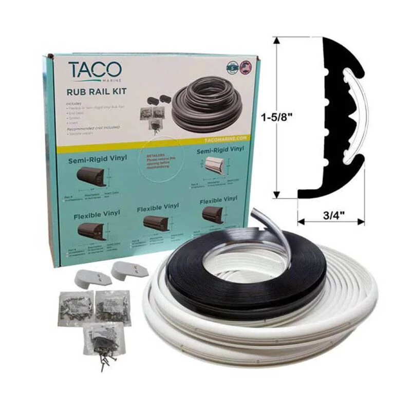 TACO MARINE Semi-Rigid Rub Rail Kit - 70'