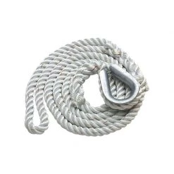 NEW ENGLAND ROPES White Three-Strand Nylon Mooring Pendant 1/2" Diameter x 15' Length