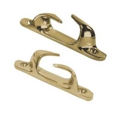 WHITECAP 4 1/2" Brass Skene Bow Chock, Pair