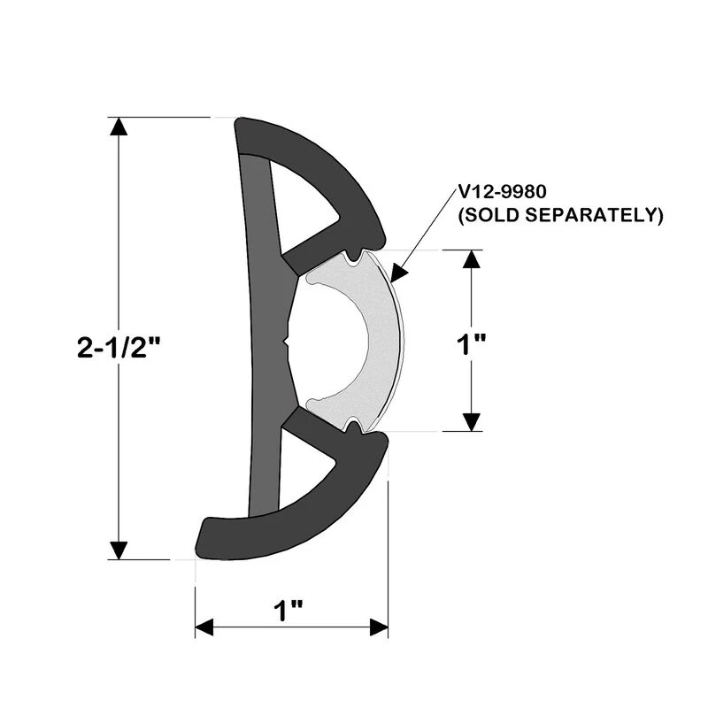 TACO MARINE SuproFlex Large Rub Rail Black, 100' - Image 2