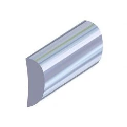 TACO MARINE Aluminum Rub Rail - 1/2"H x 3/16"W x 12'L, #6 Screws