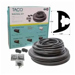 TACO MARINE Flexible Vinyl Rub Rail Replacement Kits with Inserts